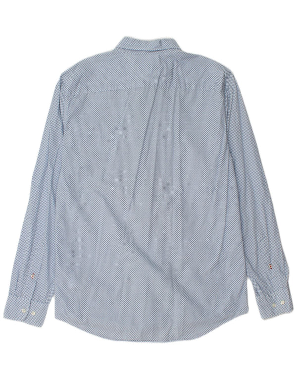 TOMMY HILFIGER Chemise Regular Fit Homme Bleu Moyen à Pois Coton