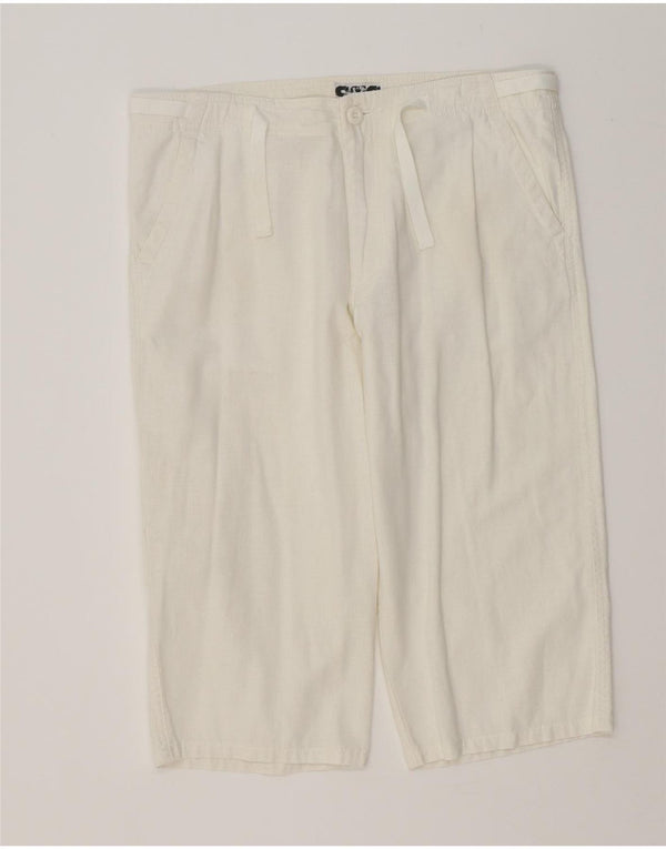STS Bermuda Femme IT 46 Large W32 Lin Blanc