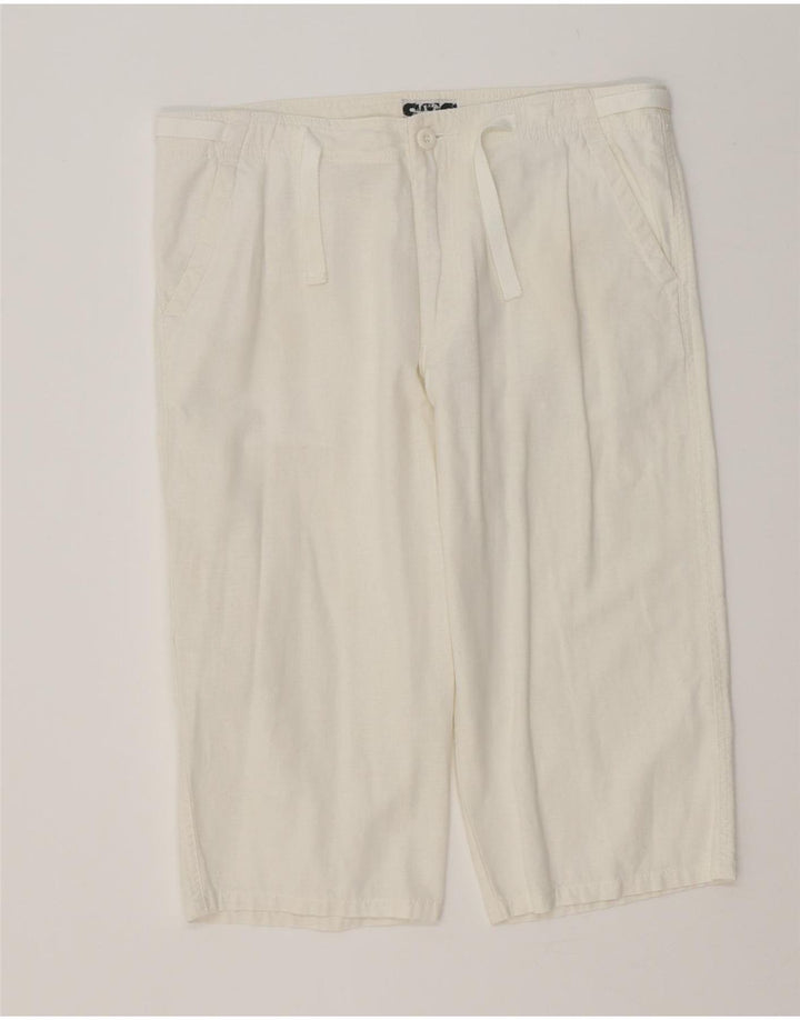 STS Bermuda Femme IT 46 Large W32 Lin Blanc