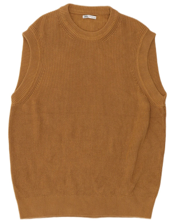 Zara Homme Gilet Débardeur Petit Marron Coton