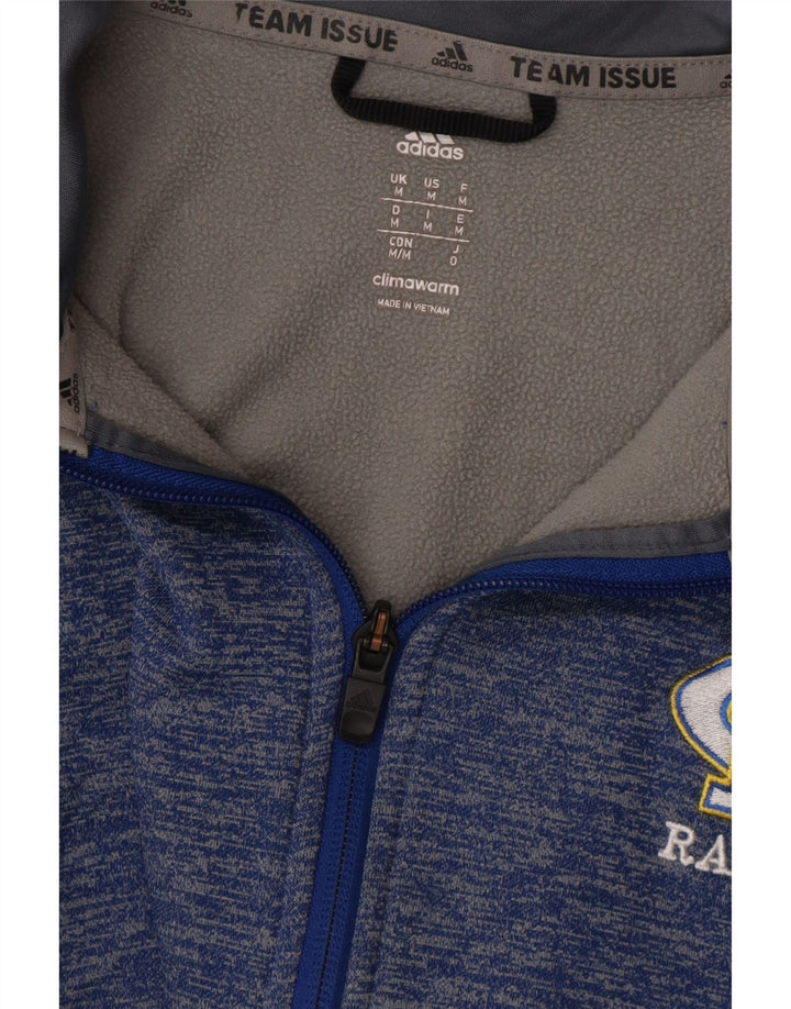 ADIDAS Mens Climawarm Zip Neck Sweatshirt Jumper Medium Navy Blue Flecked Vintage Adidas and Second-Hand Adidas from Messina Hembry 