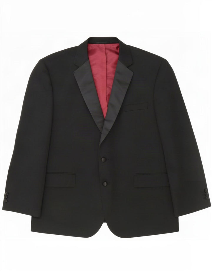 Marks & Spencer Veste blazer à 2 boutons pour homme UK 48 2XL Noir Polyester