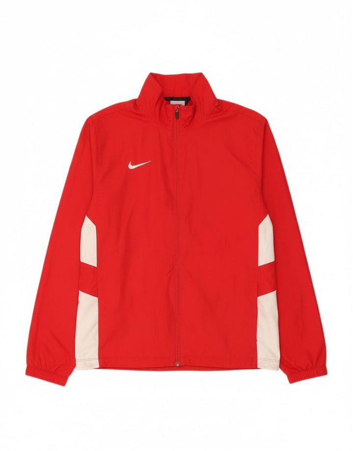 Nike Veste de survêtement graphique pour homme Large Rouge Colorblock Polyester