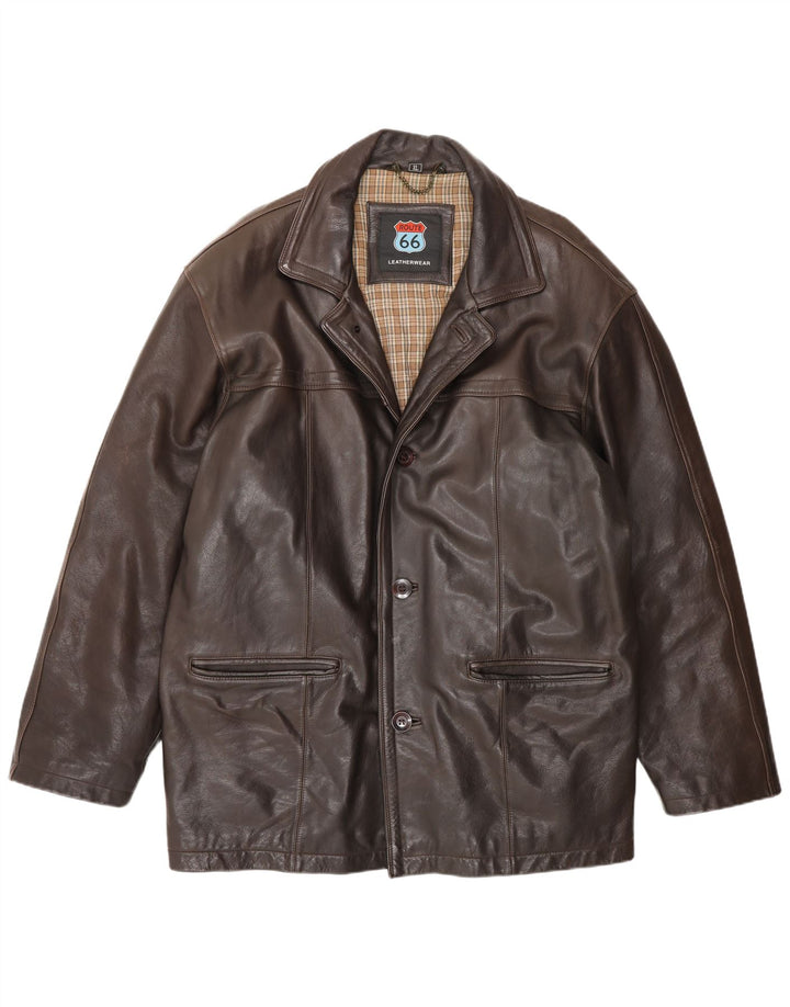 Route 66 Veste en cuir pour homme UK 42 XL Marron