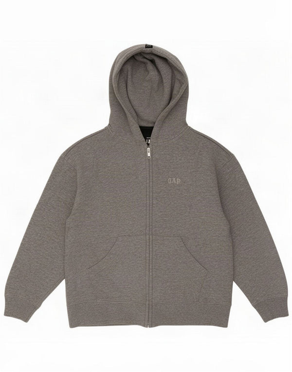 Gap Pull à capuche zippé pour femme UK 16 Large Gris Coton