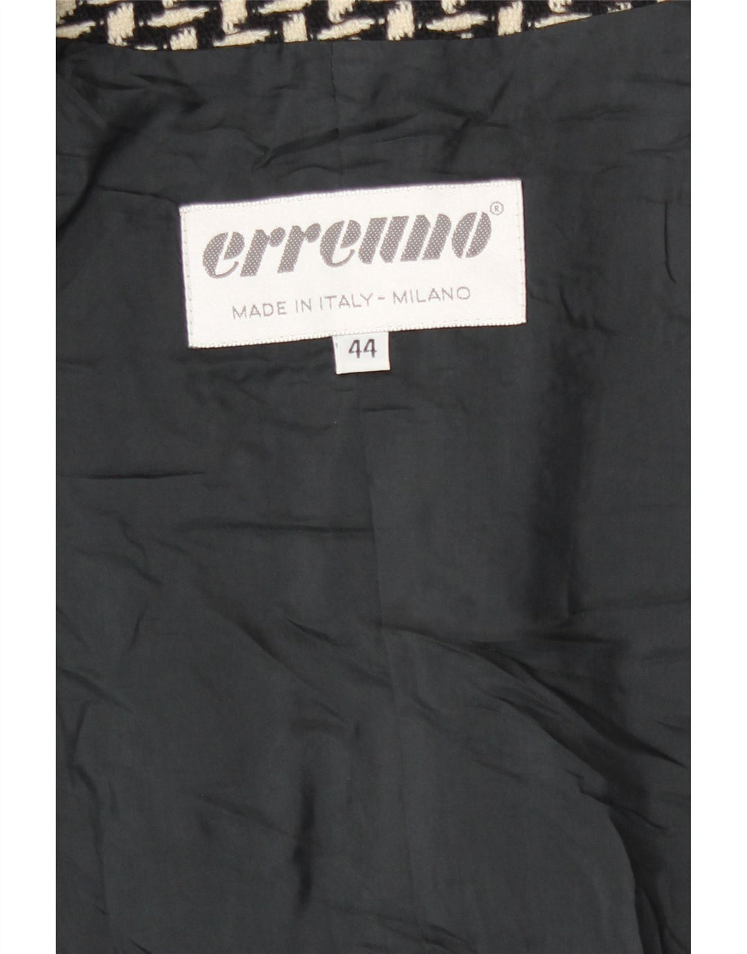 Erreuno Veste blazer longue à motif abstrait pour femme IT 44 Noir moyen