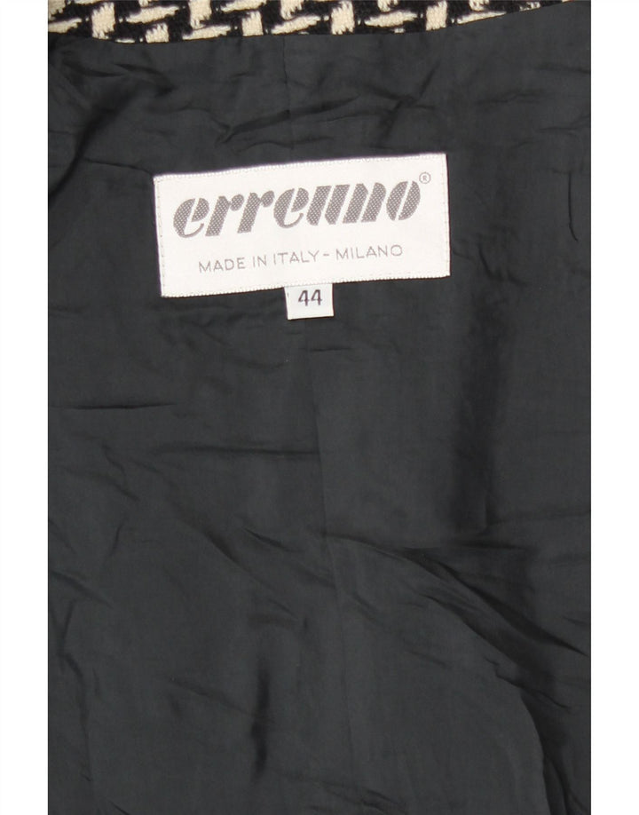Erreuno Veste blazer longue à motif abstrait pour femme IT 44 Noir moyen