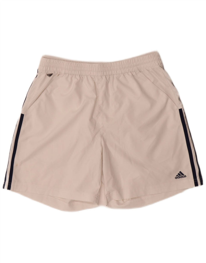 Adidas Short de Sport Climalite Homme Blanc Moyen