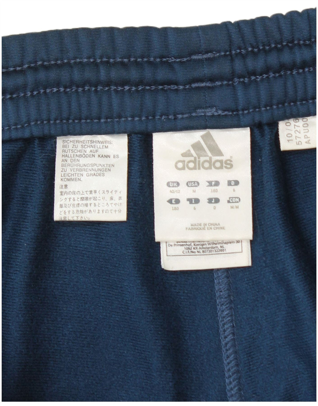 Adidas Pantalon de survêtement pour homme UK 40/42 Bleu moyen Polyester