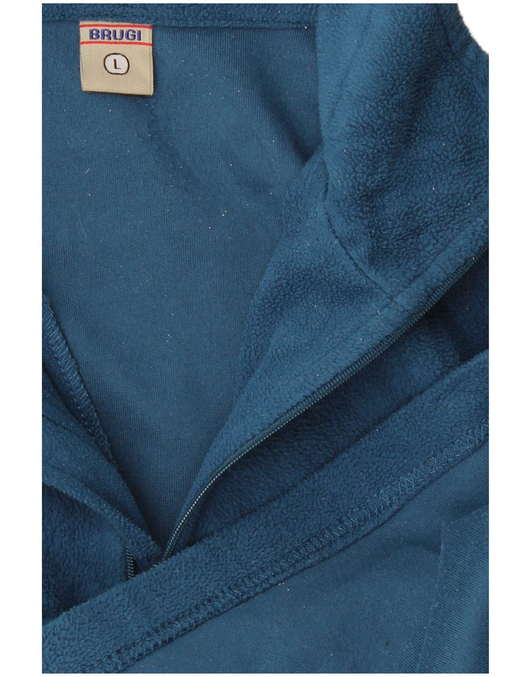 Brugi Pull polaire à col zippé pour homme, grand bleu