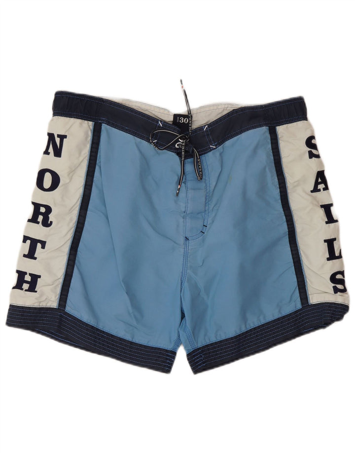 North Sails Short de Bain Graphique Homme Bleu Moyen Polyester Colorblock