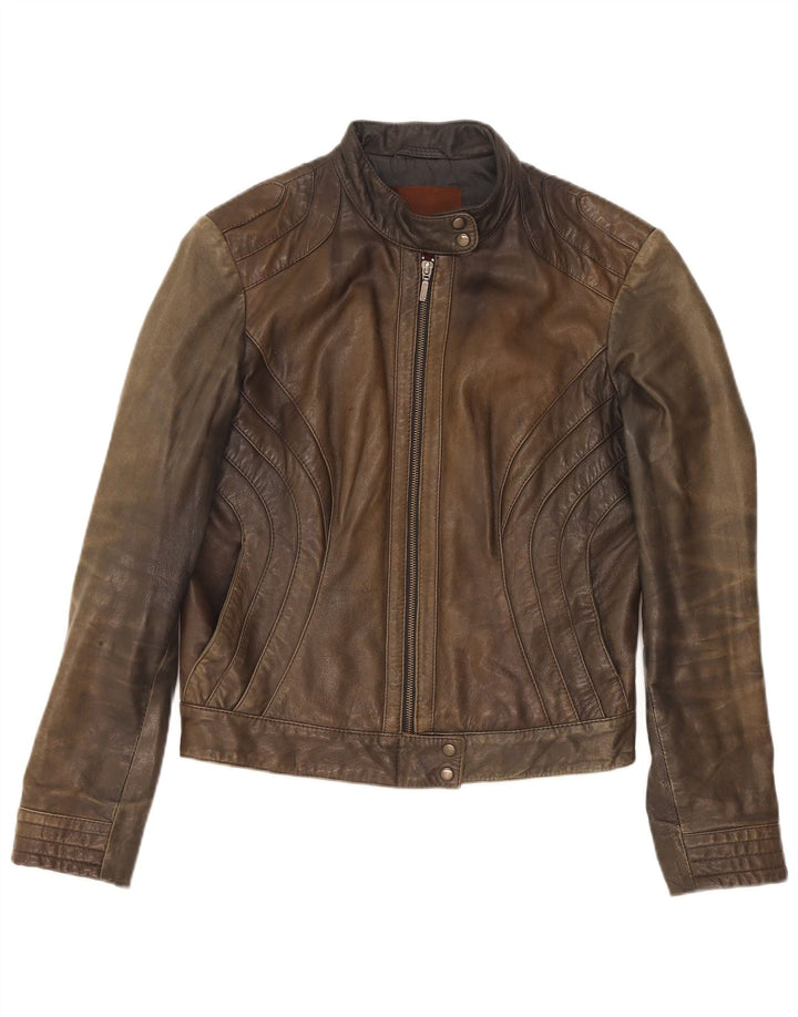 Conbipel Veste en Cuir Motard Femme IT 40 Petit Marron
