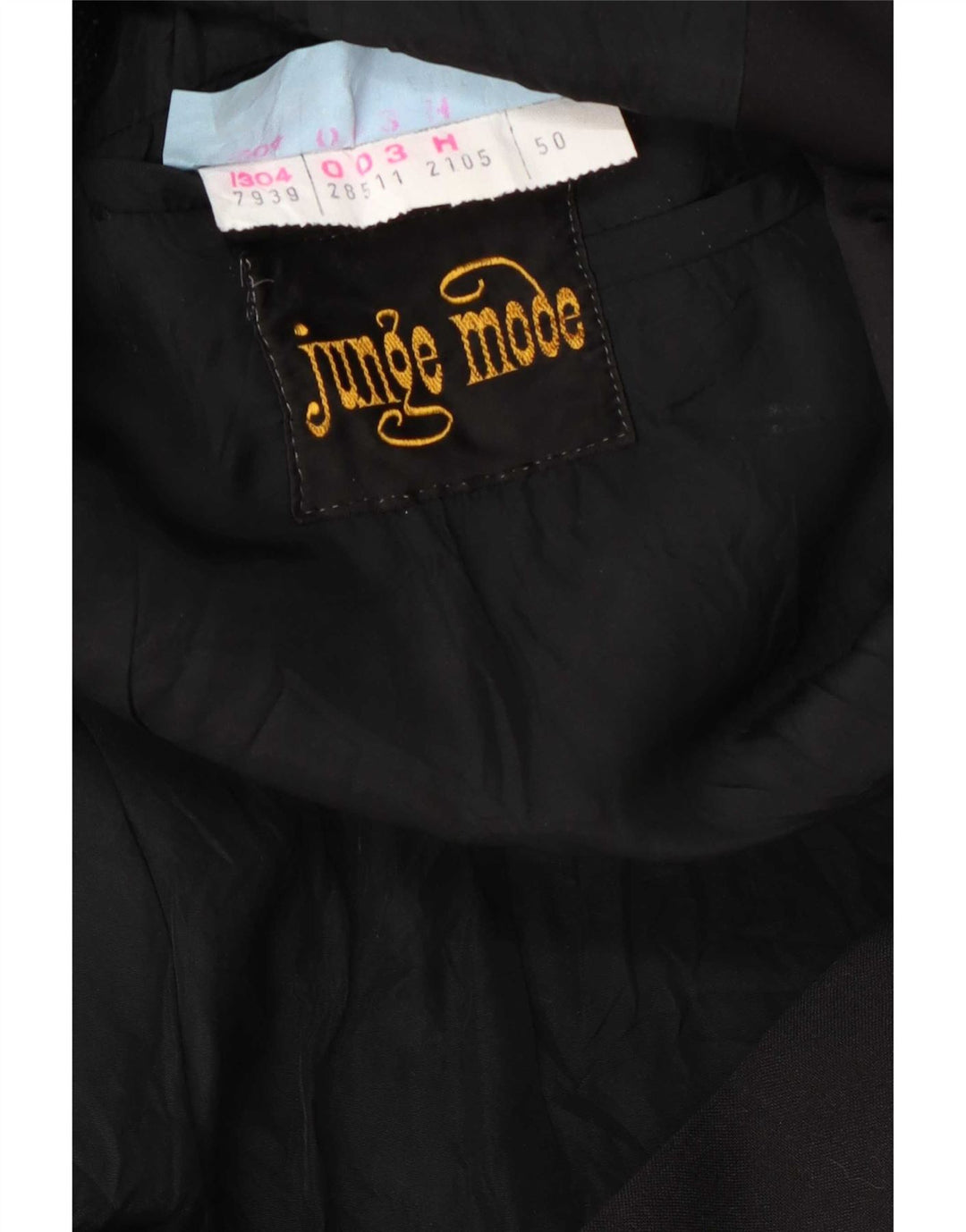 Junge Mode Veste Blazer 1 Bouton Homme IT 50 Grand Noir Polyester