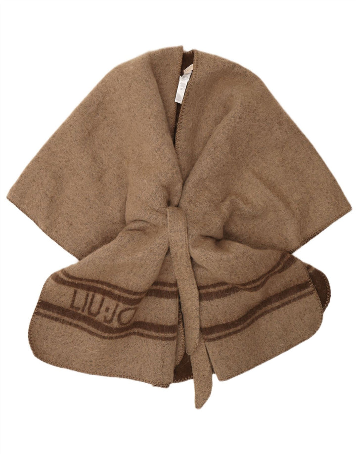 Liu Jo Manteau Poncho Graphique pour Femme Taille Unique Marron Rayé Polyester