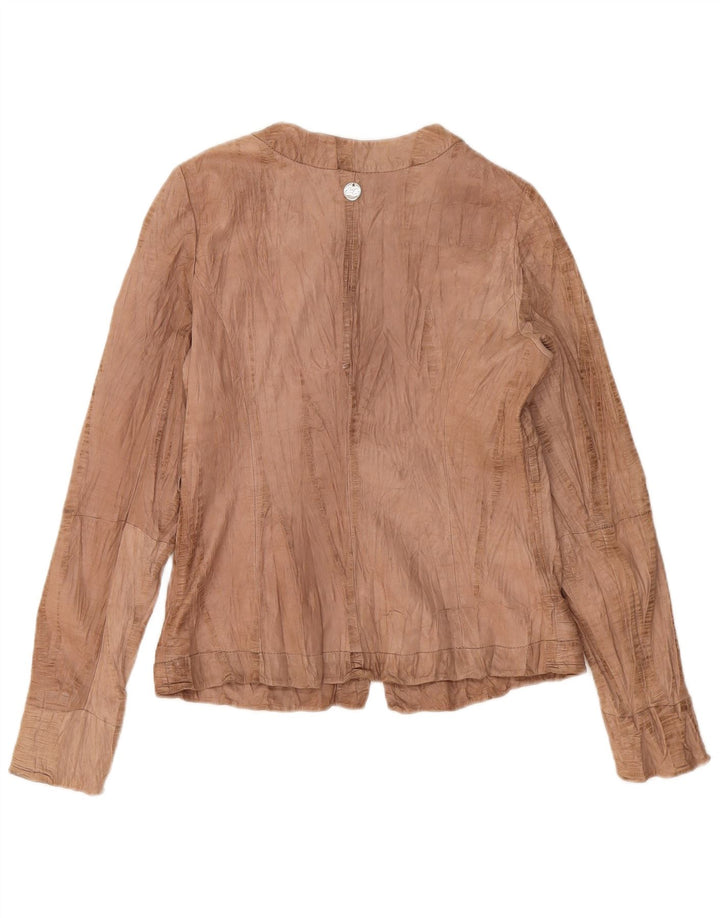 Veste en cuir femme Liu Jo IT 46 grand cuir marron