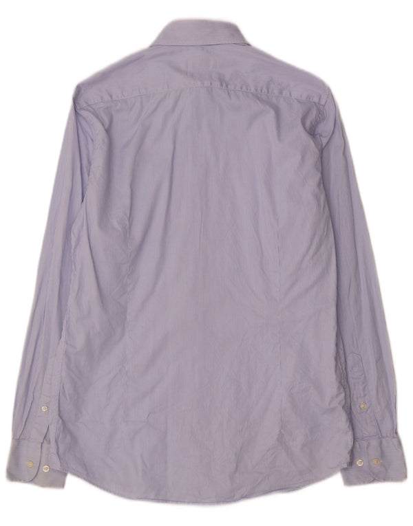Massimo Dutti Chemise Homme Taille 39 15 1/2 Rayure Bleu Moyen