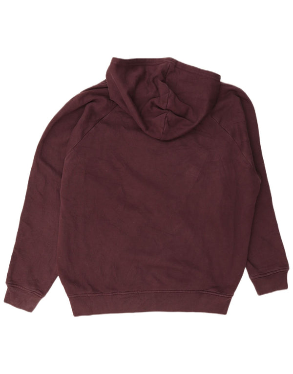 Adidas Pull à capuche surdimensionné pour femme UK 12/14 Coton bordeaux moyen
