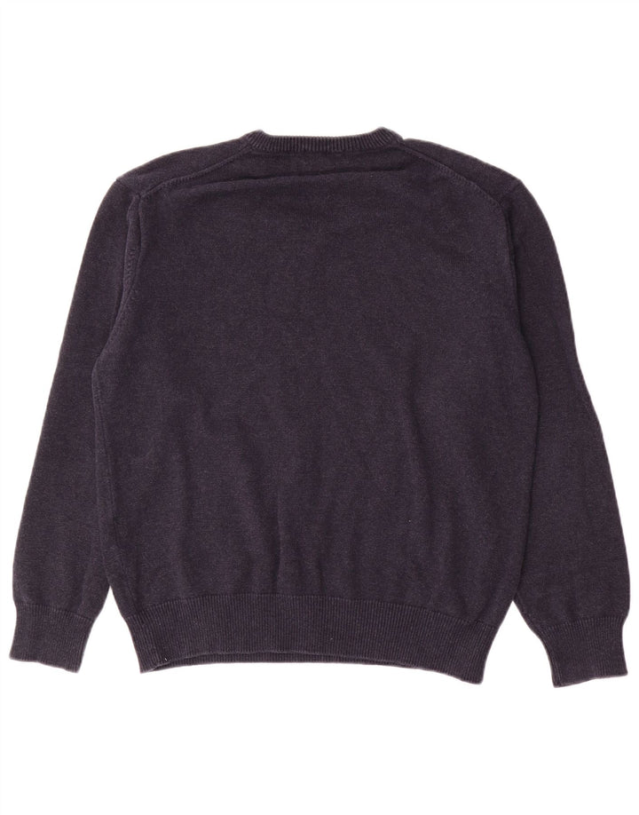 Gant Pull col V pour homme en coton bleu marine Taille L