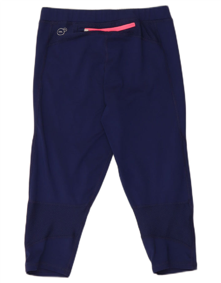 Puma Legging Capri Femme UK 10 Petit Bleu Marine Polyester