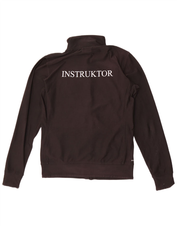 Veste de survêtement graphique Nike pour femme UK 14 Polyester noir moyen