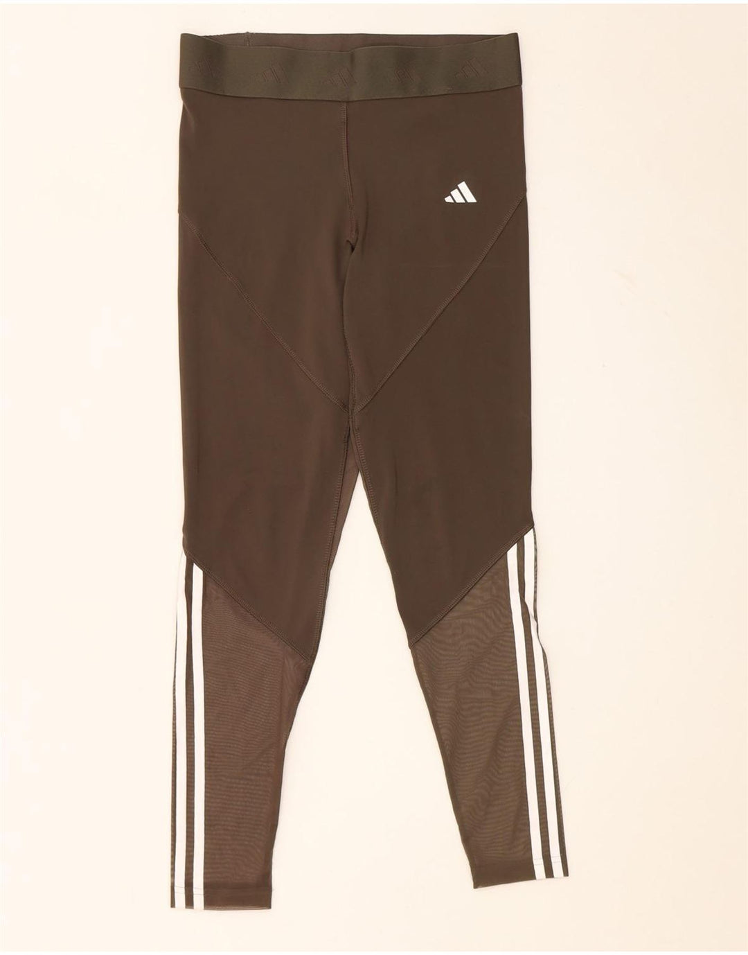 Adidas Legging graphique pour femme UK 12/14 Kaki moyen Polyester