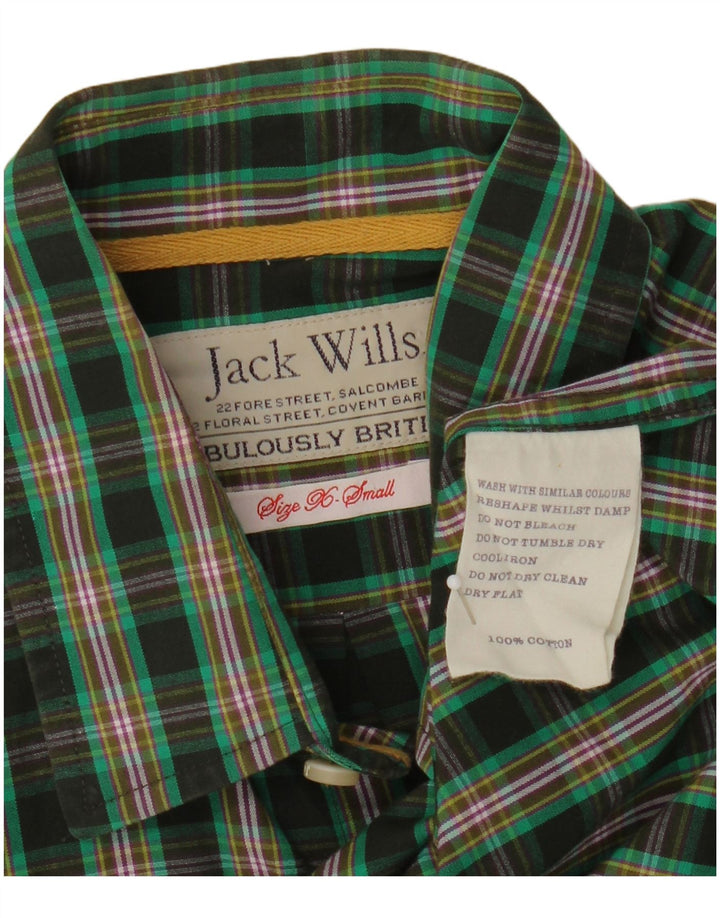 Jack Wills Chemise Homme XS Vert Carreaux Coton