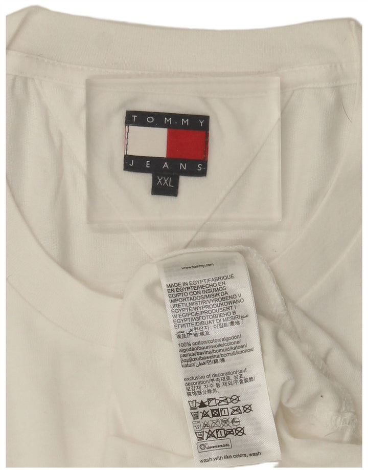 Tommy Hilfiger T-Shirt Homme Haut 2XL Blanc Coton