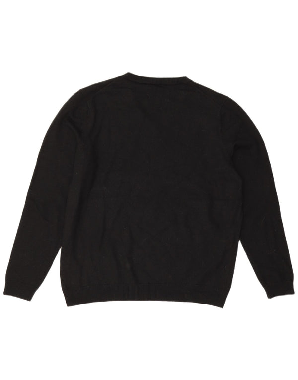 Hugo Boss Pull col V pour garçon 15-16 ans XL Laine vierge noire