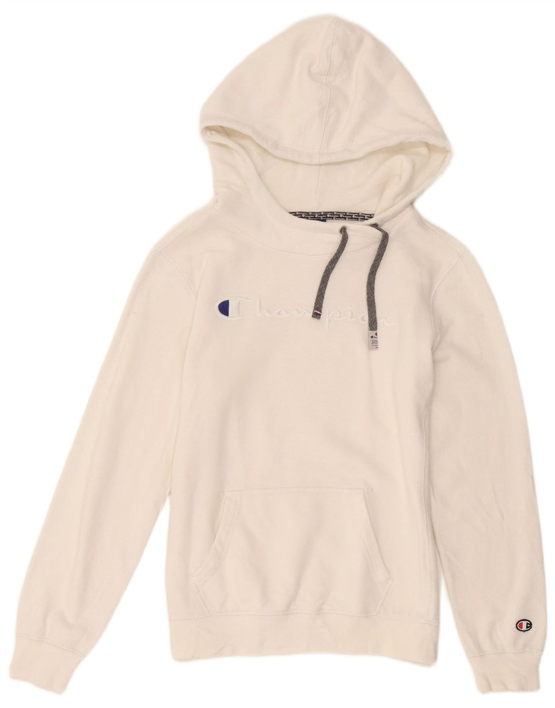 Champion Pull à capuche graphique pour femme UK 12 Blanc moyen