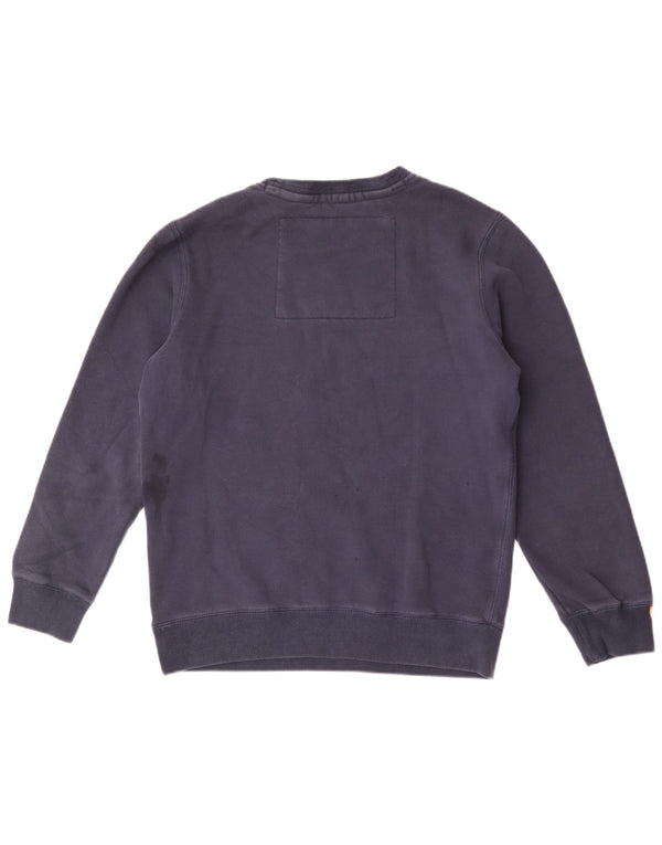 Superdry Homme Graphic Sweatshirt Jumper XL Bleu Marine Coton