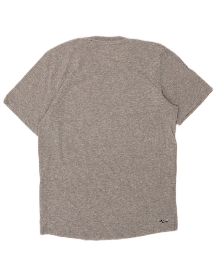 ADIDAS Mens Graphic T-Shirt Top Medium Grey Cotton