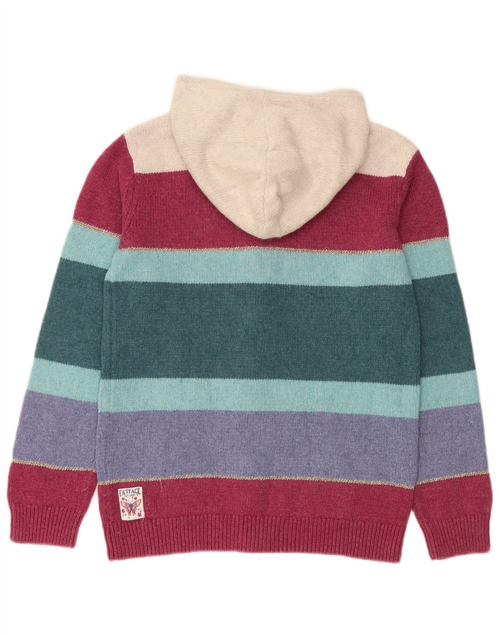 FAT FACE Cardigan à capuche pour fille 12-13 ans rayé multicolore
