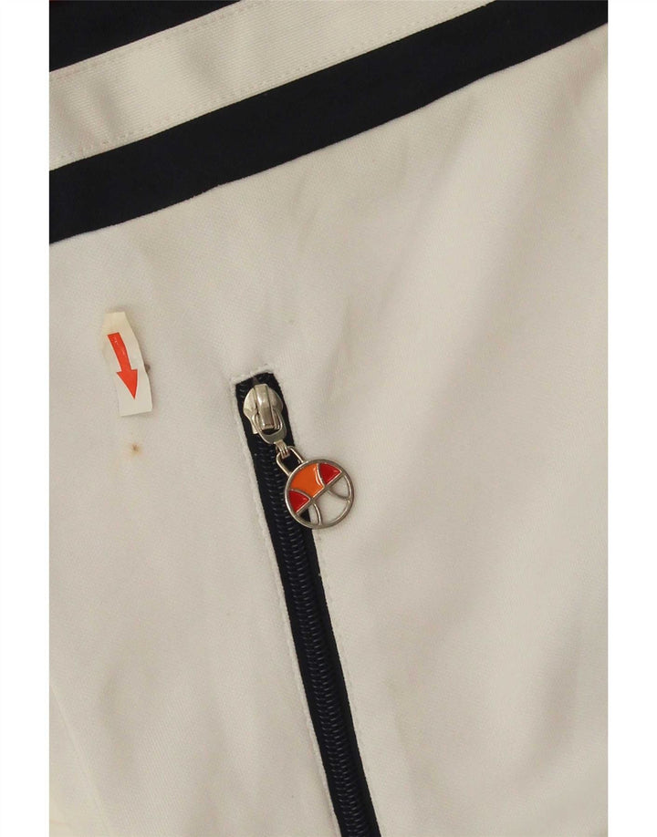 Ellesse Veste de survêtement pour homme Small Blanc Colorblock Polyester