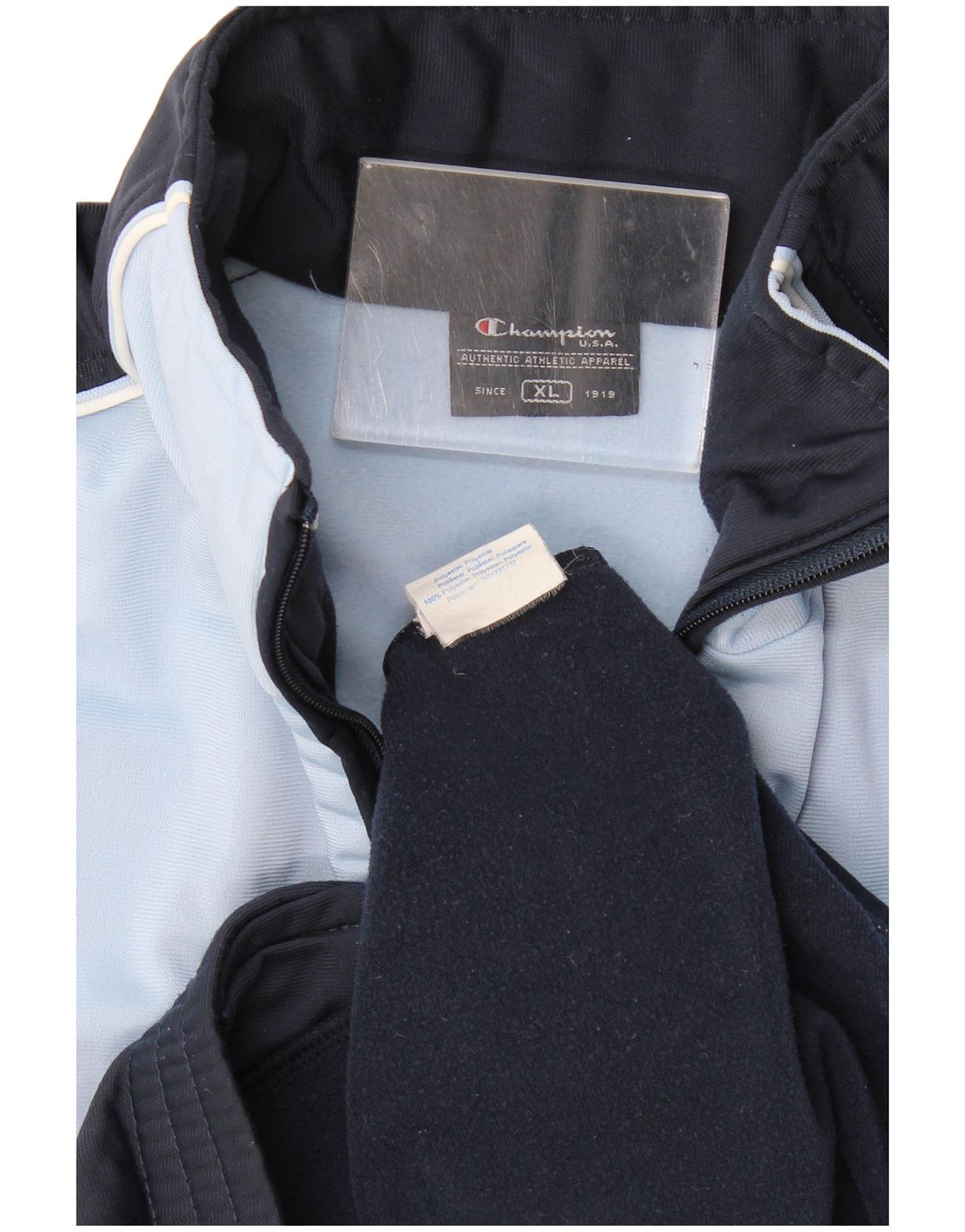 Champion Veste de survêtement pour homme XL Bleu marine Colorblock Polyester