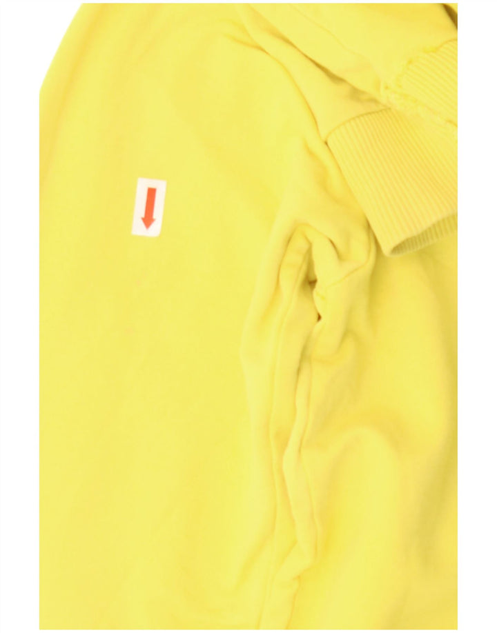 STARTER Sweat-shirt graphique pour femme UK 8 petit coton jaune