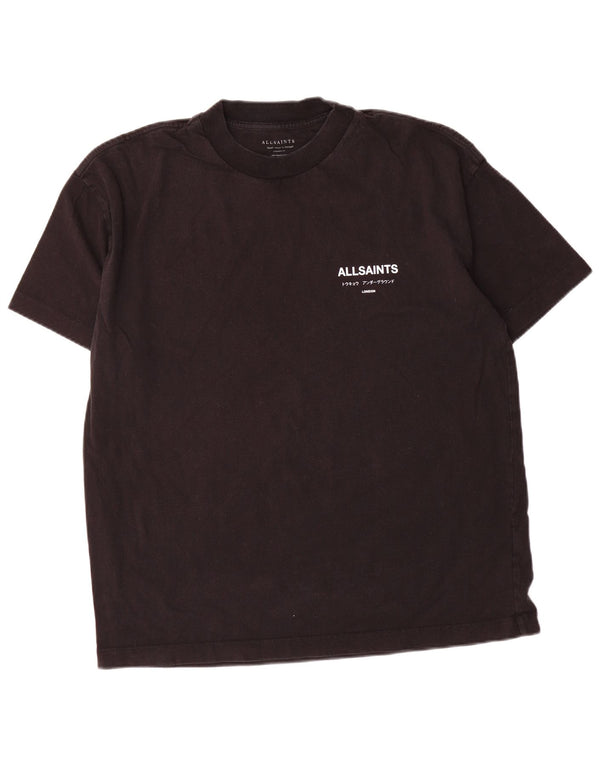 All Saints T-Shirt Graphique Oversize Homme Petit Noir Coton