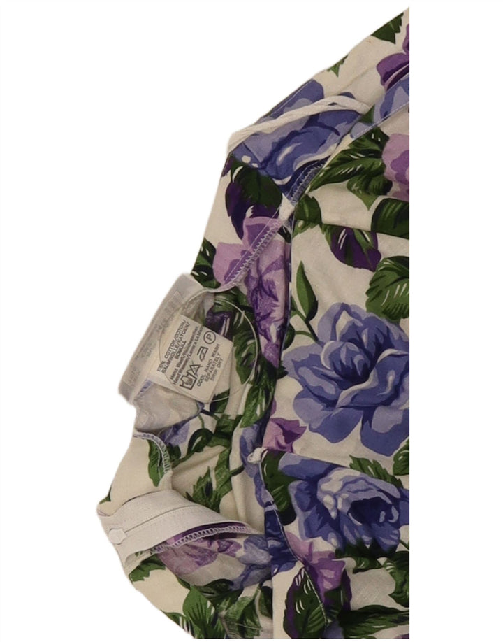 Simon Jeffrey Robe bustier pour femme UK 16 Grand motif floral multicolore