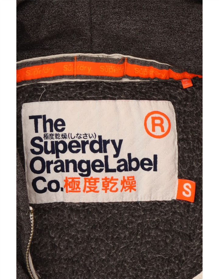Superdry Pull à capuche zippé pour homme en coton gris petit