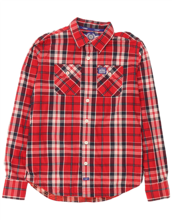 Superdry Chemise Homme XL Rouge Plaid Coton