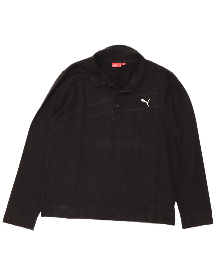 Puma Polo à manches longues pour homme en coton noir Taille L