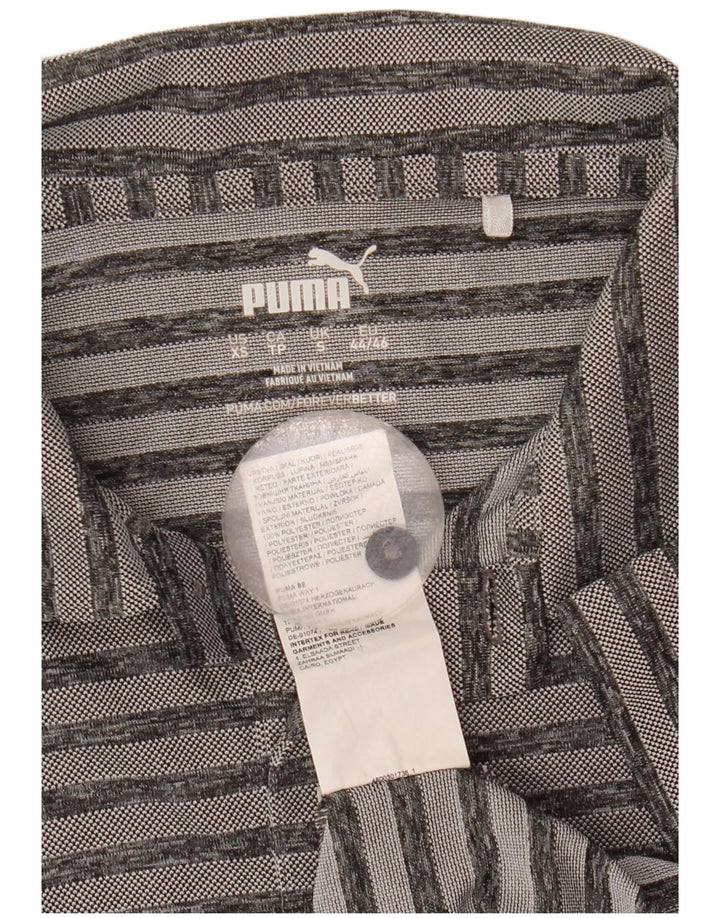 Puma Polo Homme Petit Gris Rayé Polyester