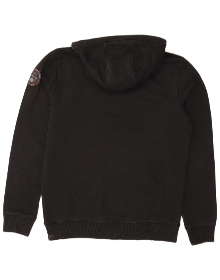 NAPAPIJRI Pull à capuche graphique géographique pour homme, petit, en coton noir