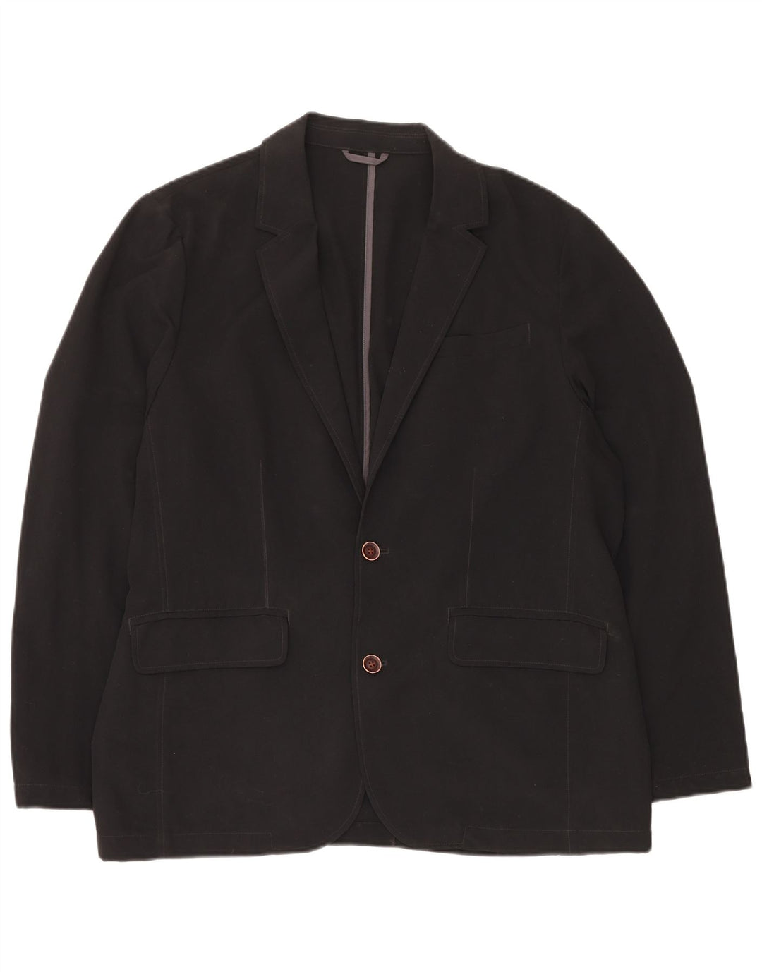 ROHAN Veste blazer à 2 boutons pour homme UK 46 3XL Noir à fines rayures en polyamide