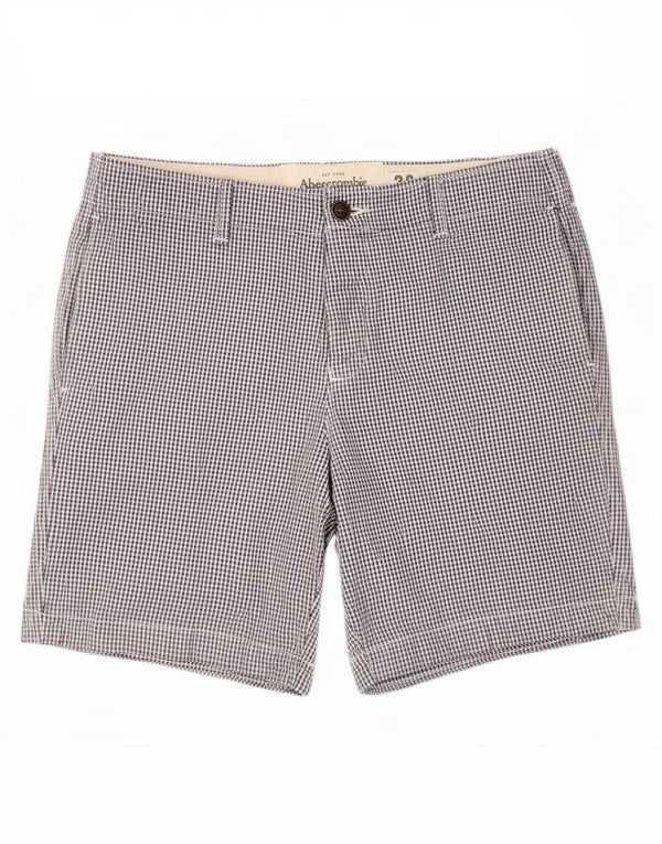Abercrombie & Fitch Short chino pour homme Large W36 Bleu vichy