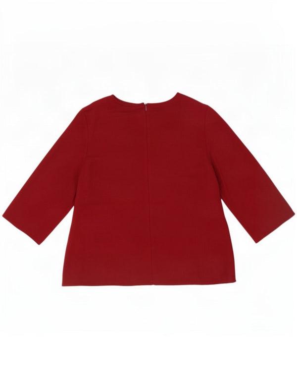 Topshop Chemisier à manches 3/4 pour femme UK 8 Small Bordeaux