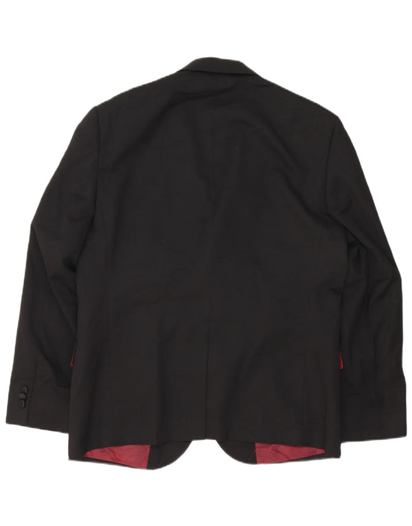 Marks & Spencer Veste blazer à 2 boutons pour homme Coupe ajustée UK 42 Large Noir