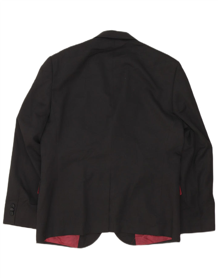 Marks & Spencer Veste blazer à 2 boutons pour homme Coupe ajustée UK 42 Large Noir