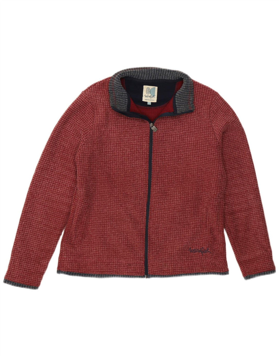 Weird Fish Veste polaire pour femme UK 14 Large Bordeaux Polyester
