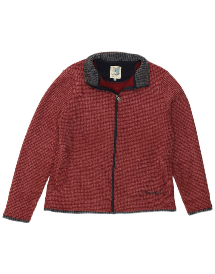 Weird Fish Veste polaire pour femme UK 14 Large Bordeaux Polyester