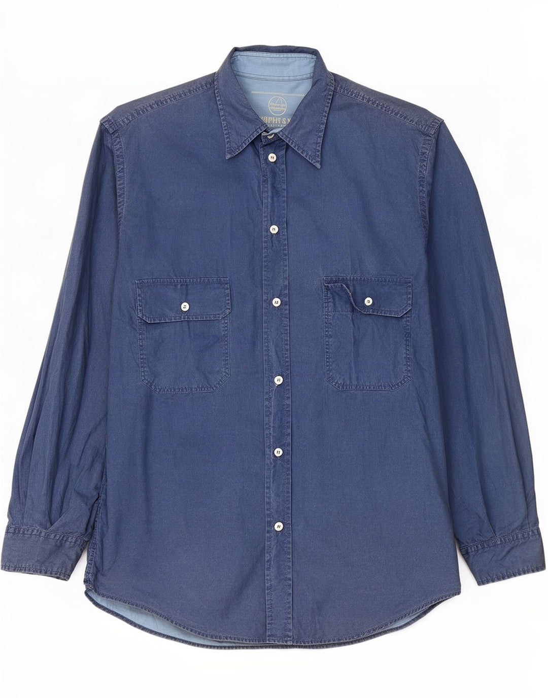 Murphy & Nye Chemise Marine Heritage pour homme en coton bleu marine Taille L